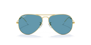 Blue Lenses, Polished Gold Frame