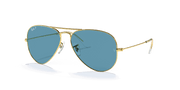 Blue Lenses, Polished Gold Frame