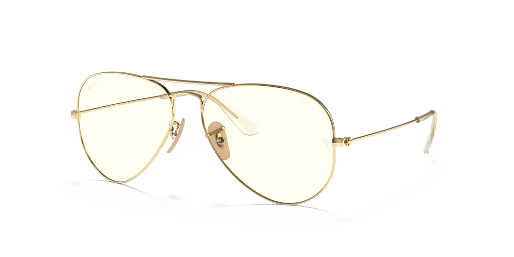 [Clear Grey Lenses, Polished Arista Gold Frame]