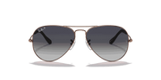 Polarized Blue/Grey Gradient Lenses, Polished Copper Frame