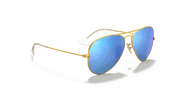 Blue Flash Lenses, Matte Gold Frame