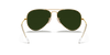 [Blue Flash Lenses, Matte Gold Frame]