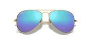 Blue Flash Lenses, Matte Gold Frame