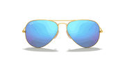 Blue Flash Lenses, Matte Gold Frame