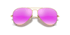 [Cyclamen Flash Lenses, Matte Gold Frame]