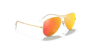 Orange Flash Lenses, Matte Gold Frame