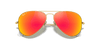 [Orange Flash Lenses, Matte Gold Frame]