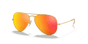 [Orange Flash Lenses, Matte Gold Frame]