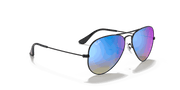 Blue Flash Lenses, Polished Black Frame