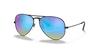 [Blue Flash Lenses, Polished Black Frame]