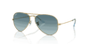 [Blue Lenses, Polished Gold Frame]