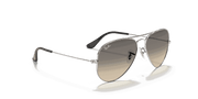 Grey Gradient Lenses, Polished Silver Frame