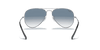 [Light Blue Gradient Lenses, Polished Silver Frame]