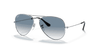 [Light Blue Gradient Lenses, Polished Silver Frame]