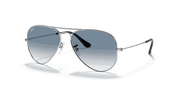 Light Blue Gradient Lenses, Polished Silver Frame