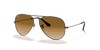 [Light Brown Gradient Lenses, Polished Gunmetal Frame]