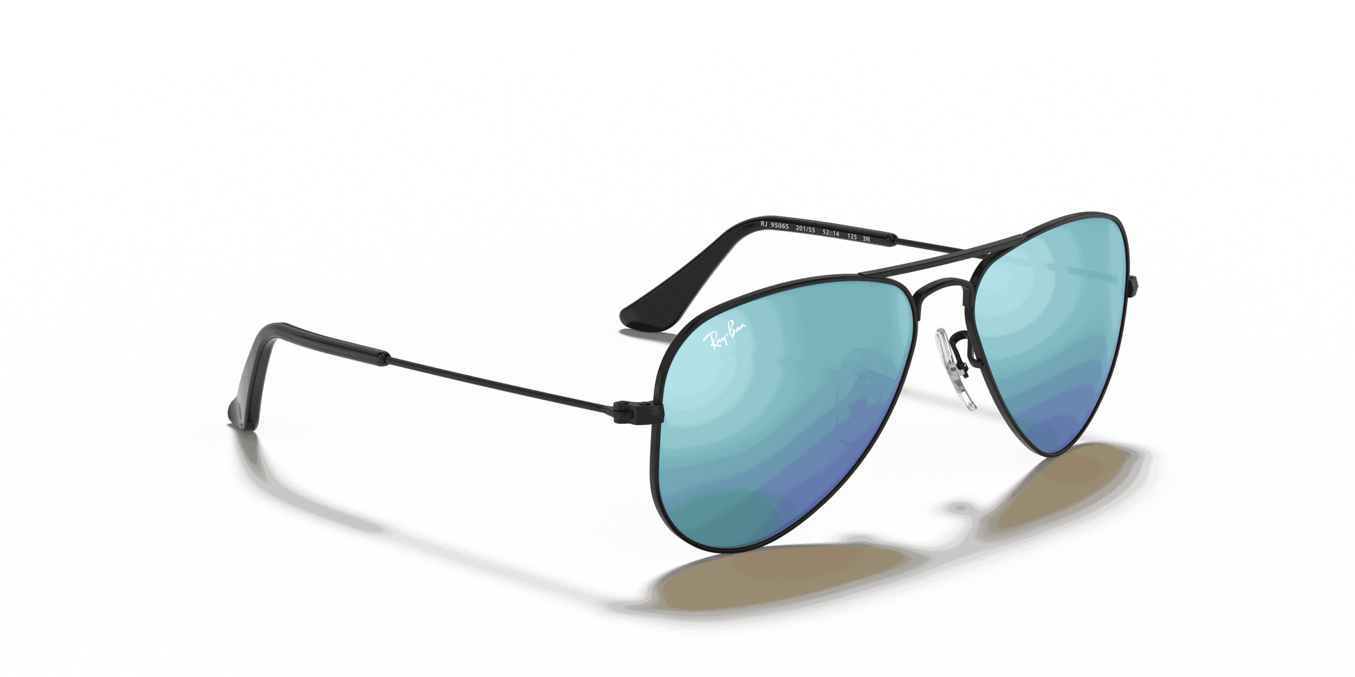 [Blue Flash Lenses, Matte Black Frame]