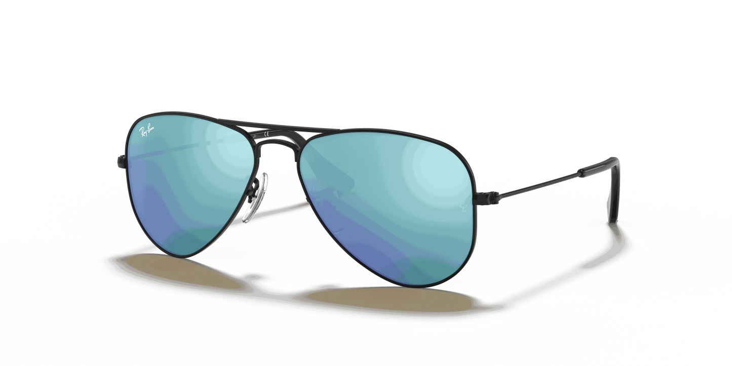 [Blue Flash Lenses, Matte Black Frame]