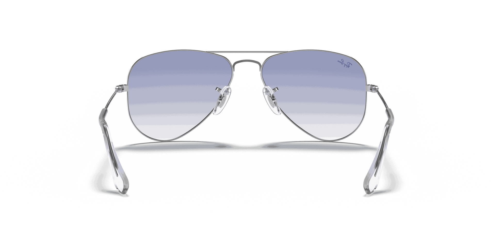 [Clear Gradient Light Blue Lenses, Polished Silver Frame]