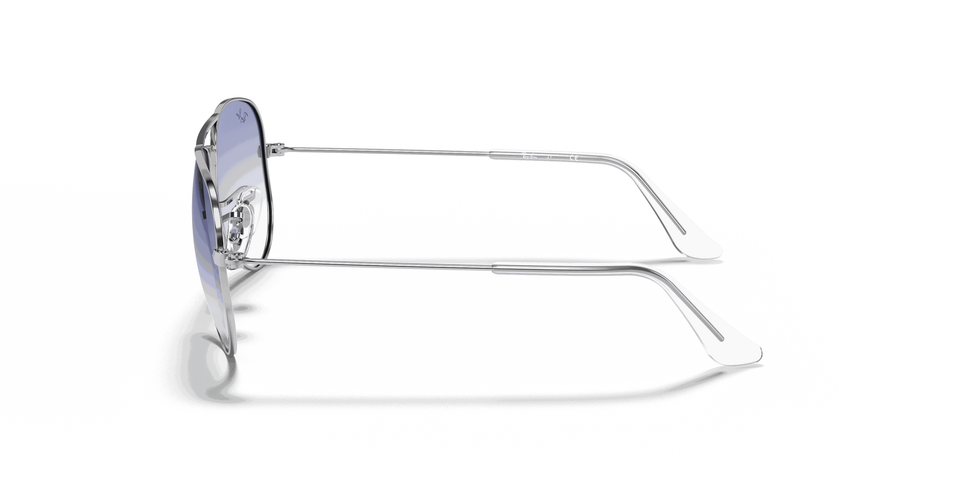 [Clear Gradient Light Blue Lenses, Polished Silver Frame]