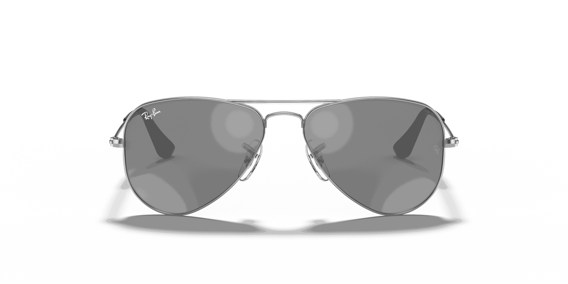 [Grey/Silver Lenses, Polished Silver Frame]