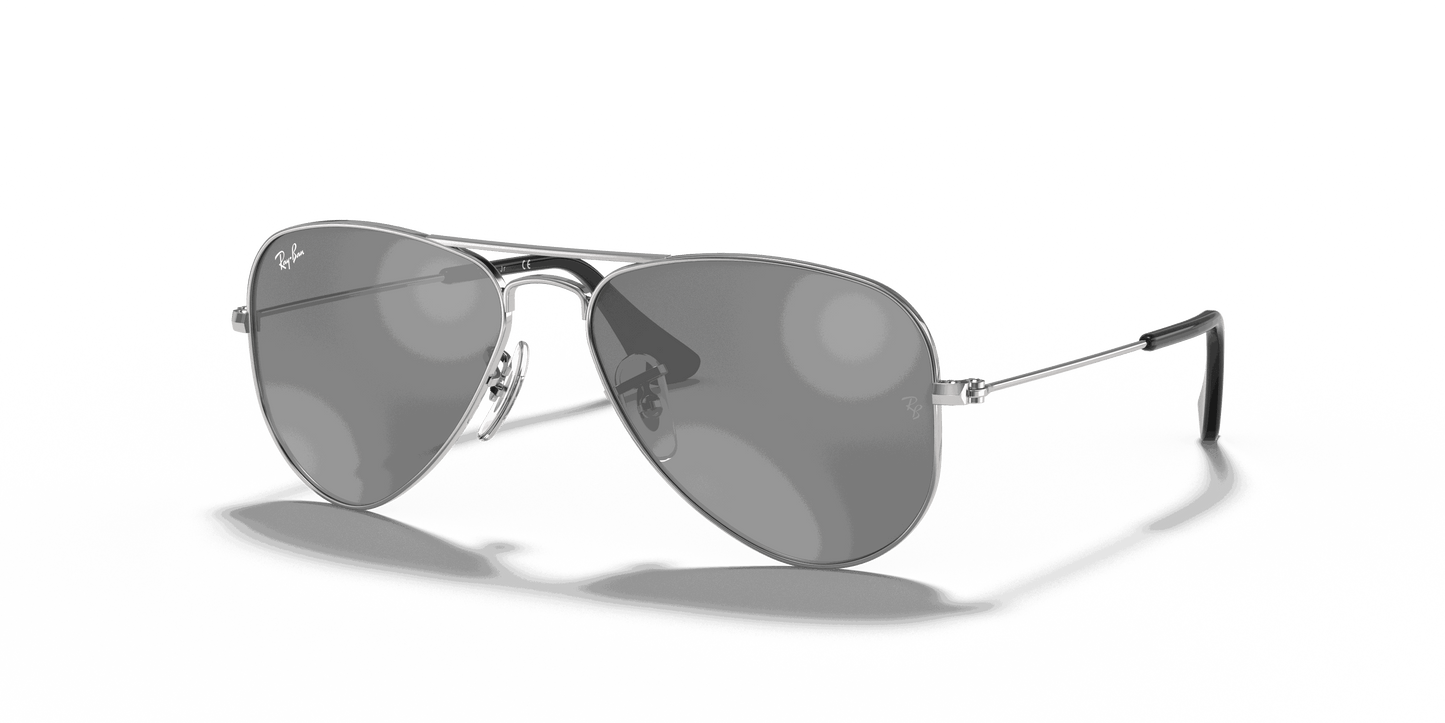 [Grey/Silver Lenses, Polished Silver Frame]