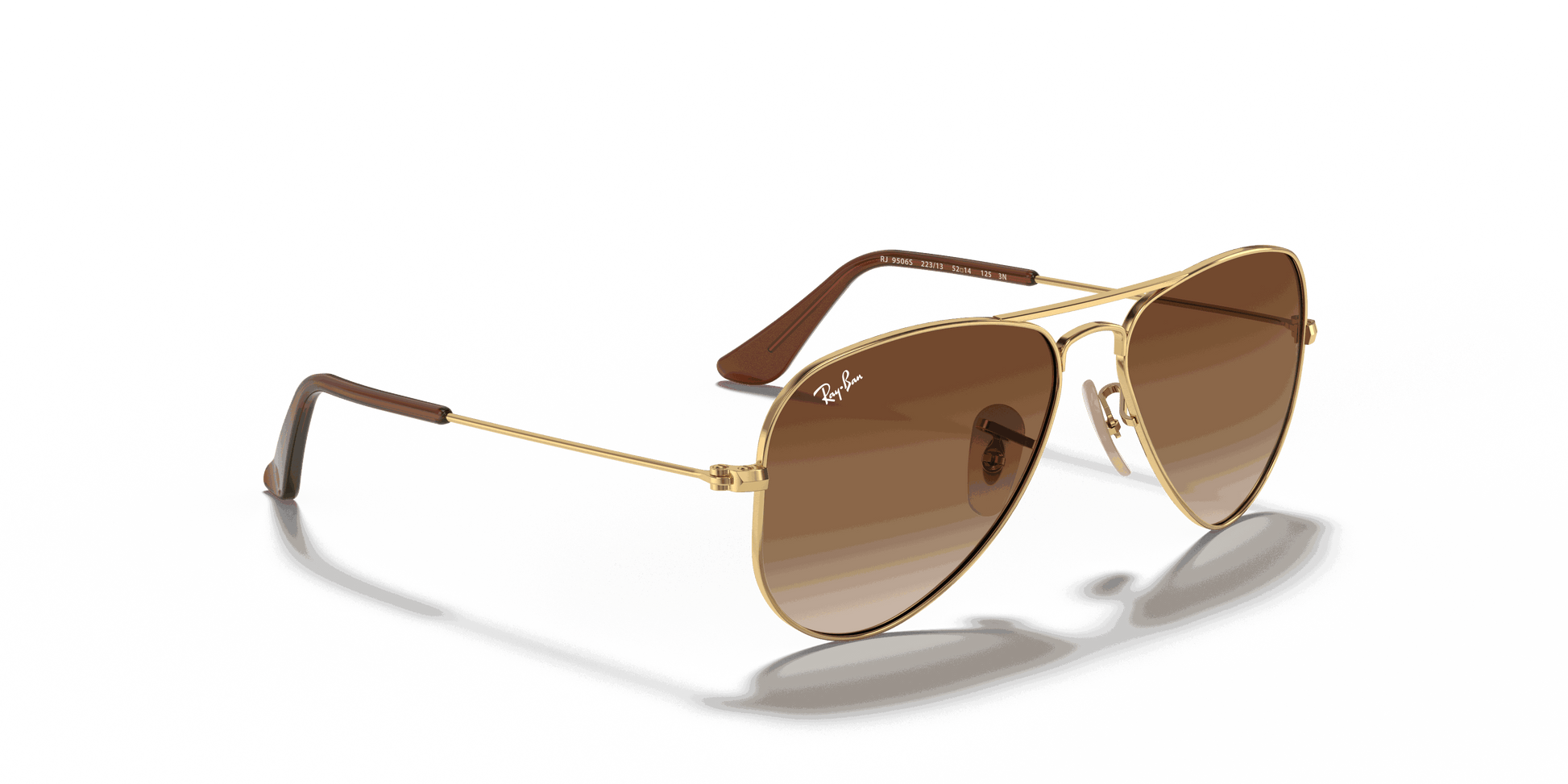 [Brown Lenses, Polished Arista Gold Frame]