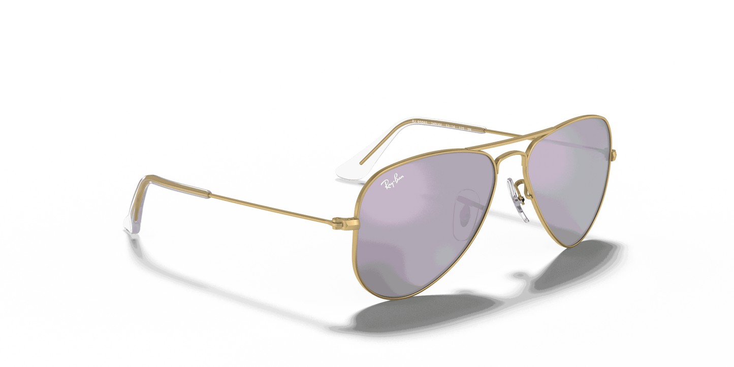 [Lilac Flash Lenses, Matte Gold Frame]