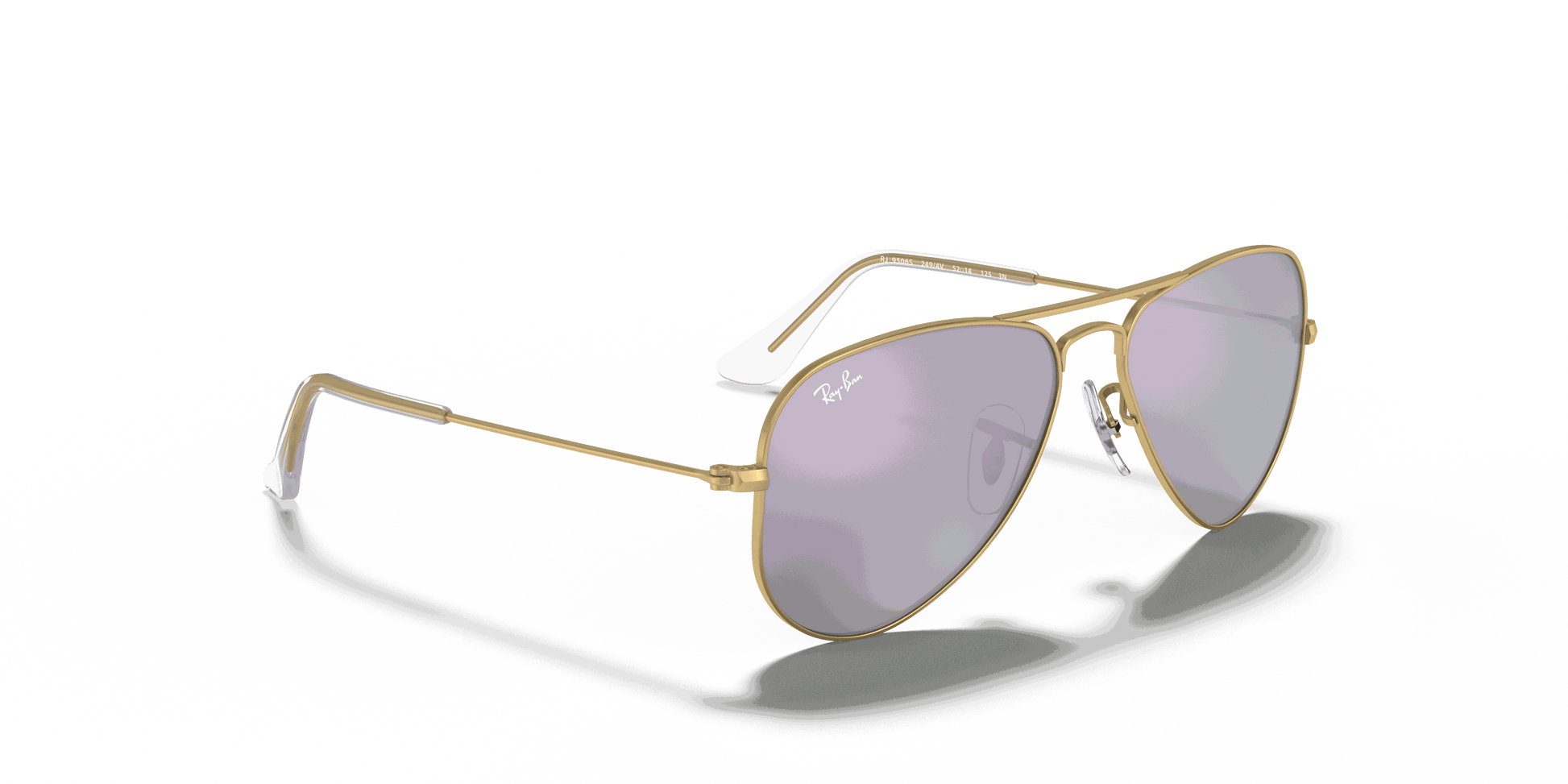 [Lilac Flash Lenses, Matte Gold Frame]