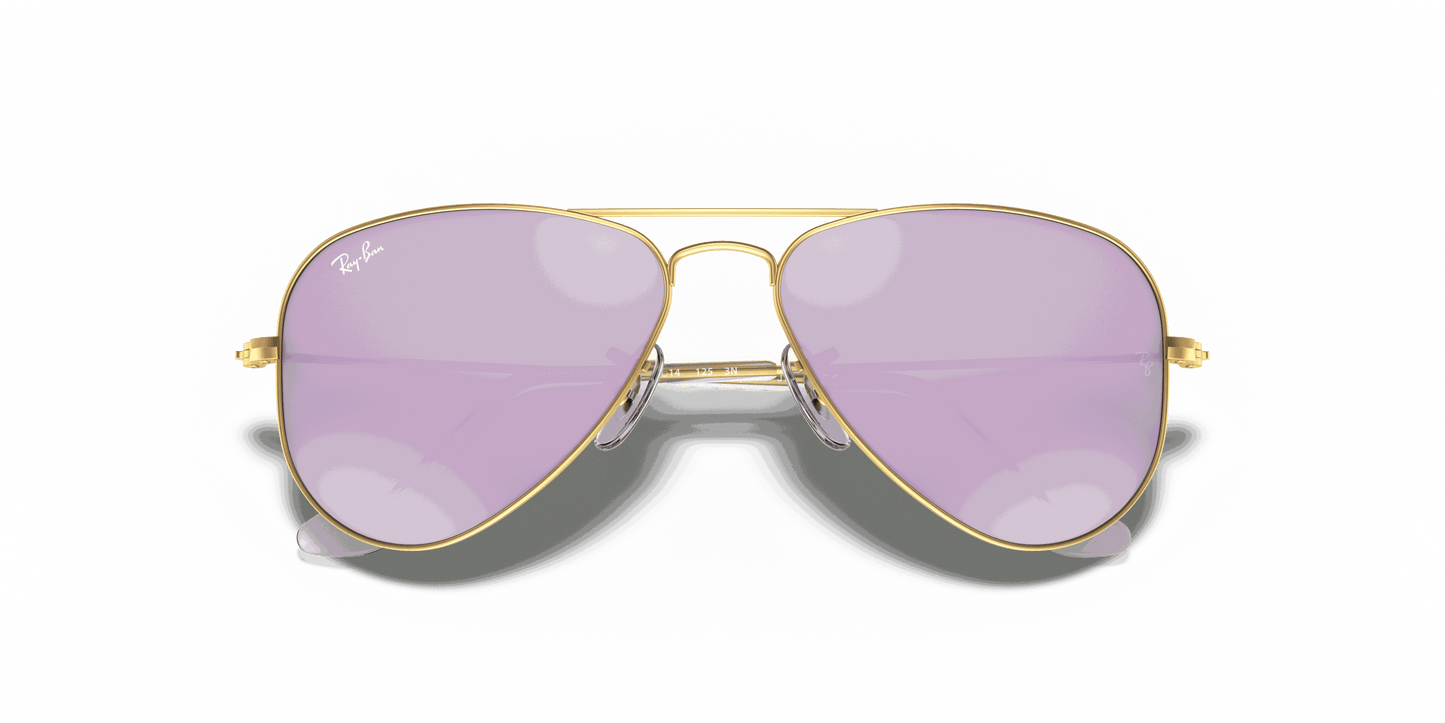 [Lilac Flash Lenses, Matte Gold Frame]