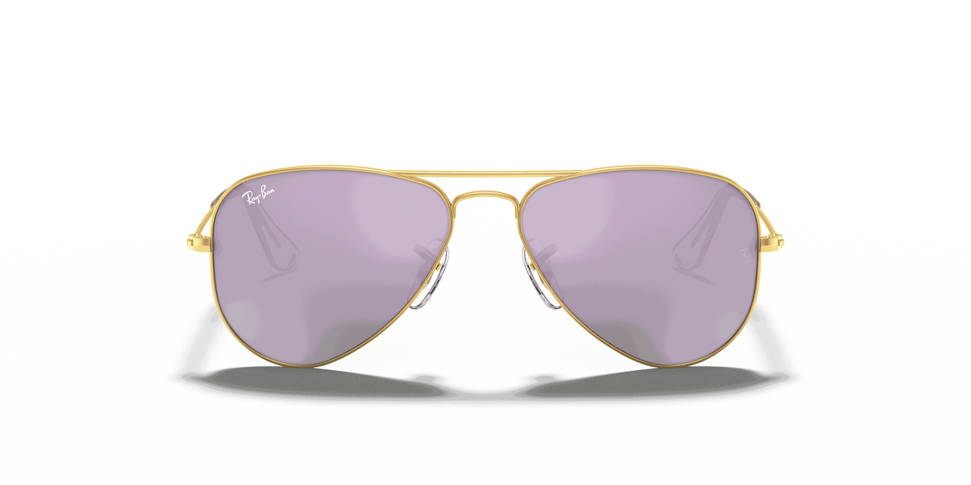 [Lilac Flash Lenses, Matte Gold Frame]