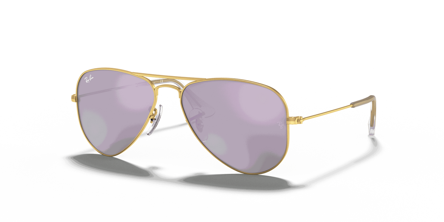 [Lilac Flash Lenses, Matte Gold Frame]