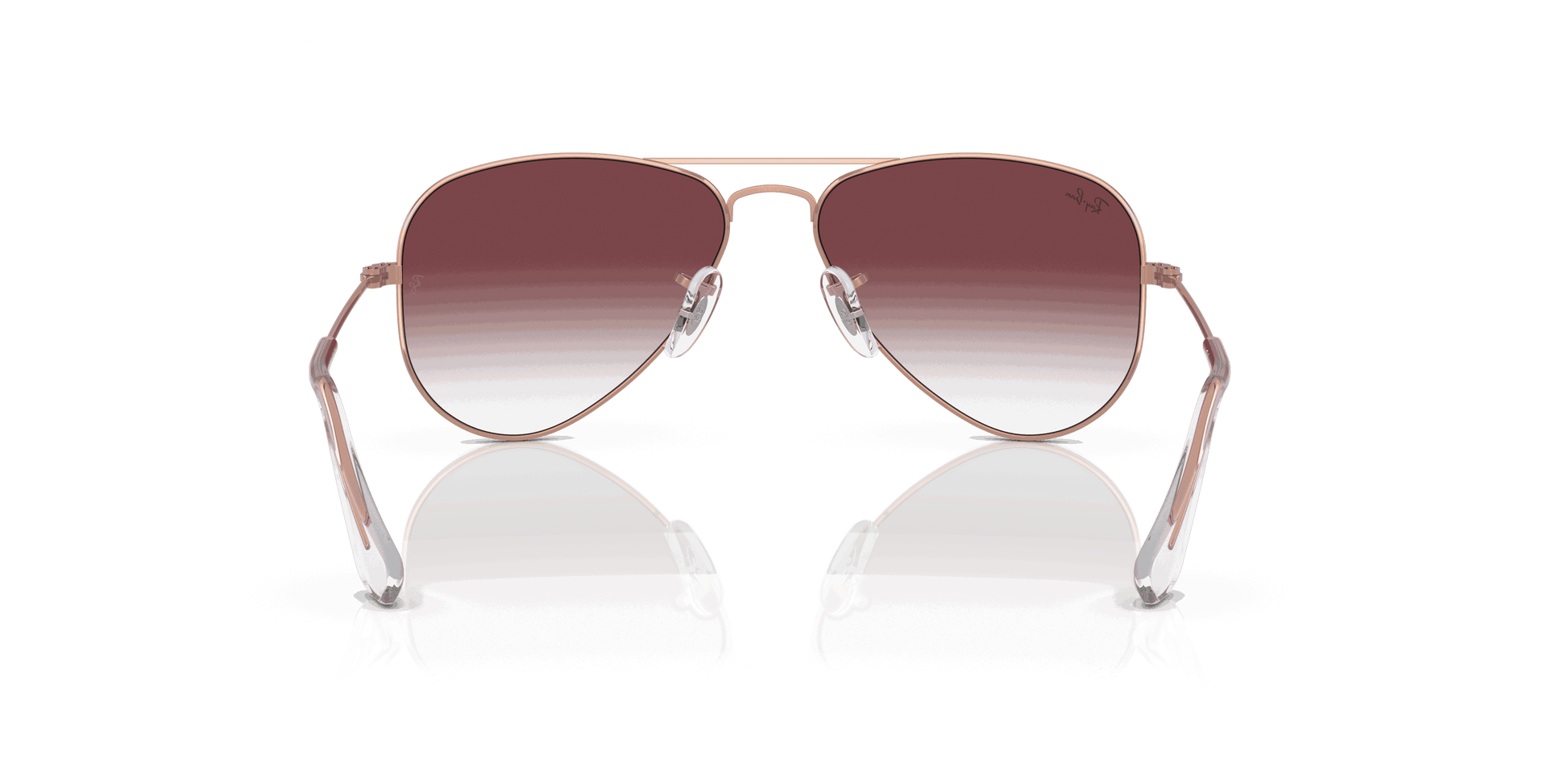 [Gradient Dark Violet Lenses, Polished Rose Gold Frame]