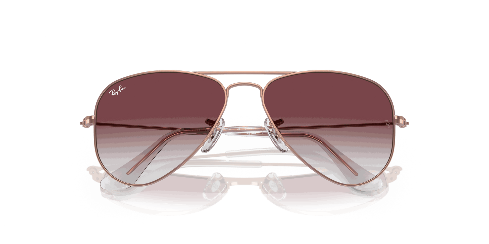 [Gradient Dark Violet Lenses, Polished Rose Gold Frame]