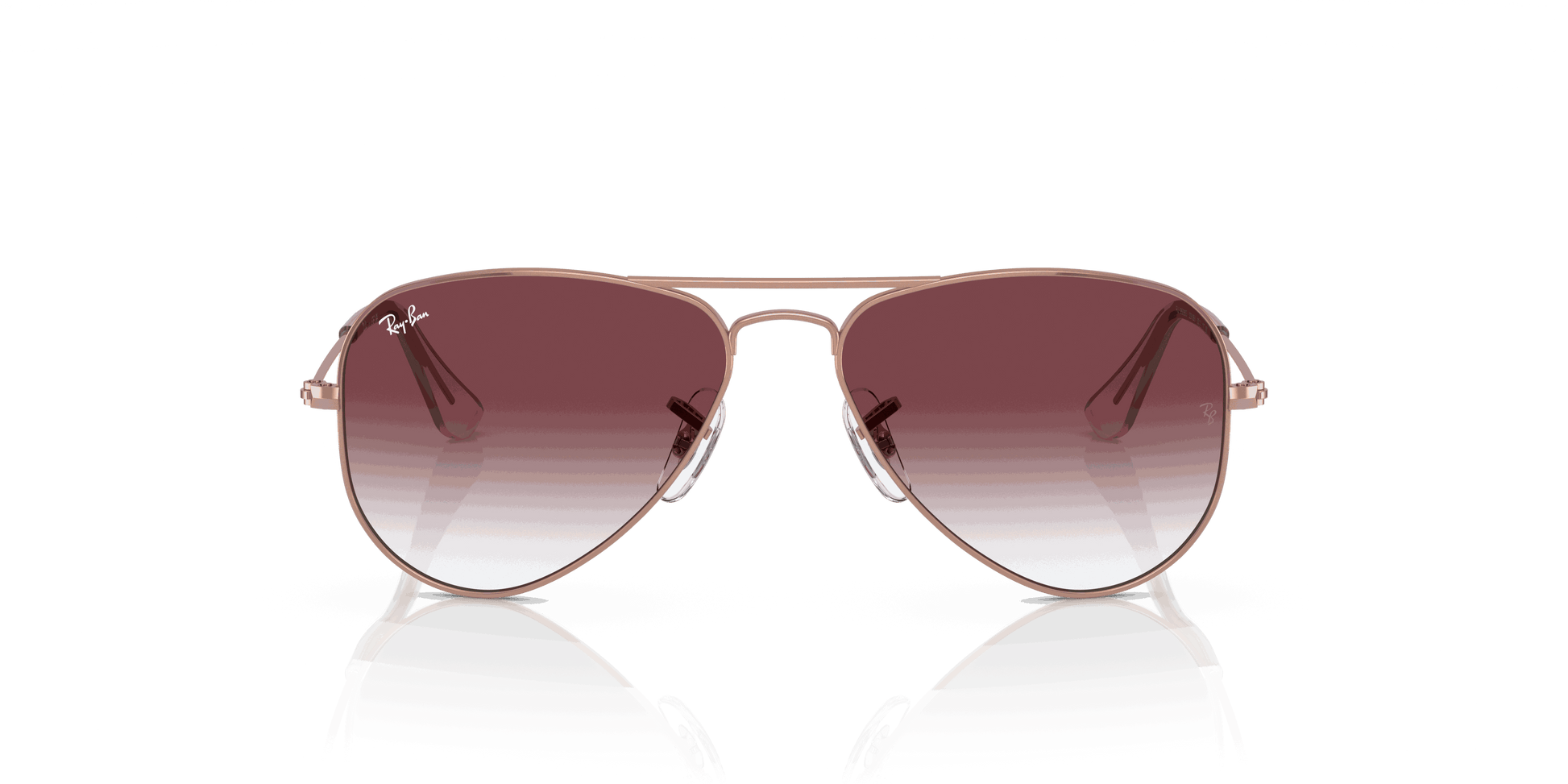 [Gradient Dark Violet Lenses, Polished Rose Gold Frame]