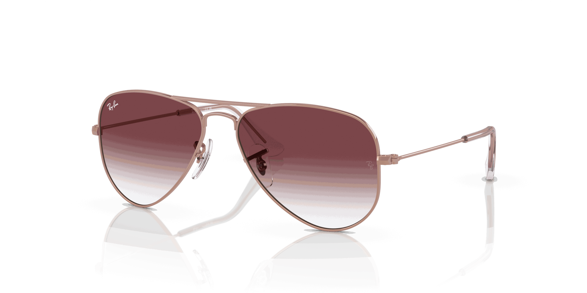 [Gradient Dark Violet Lenses, Polished Rose Gold Frame]