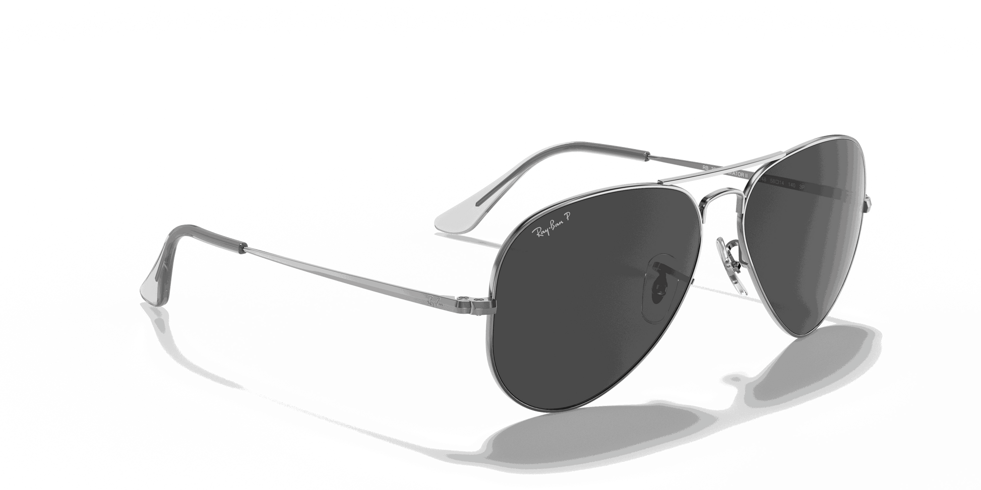 [Black Lenses, Polished Gunmetal Frame]