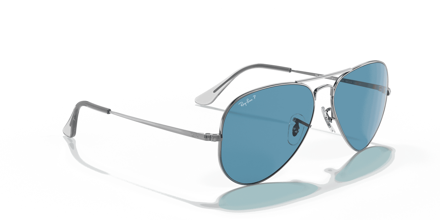 [Blue Lenses, Polished Gunmetal Frame]