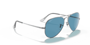 Blue Lenses, Polished Gunmetal Frame