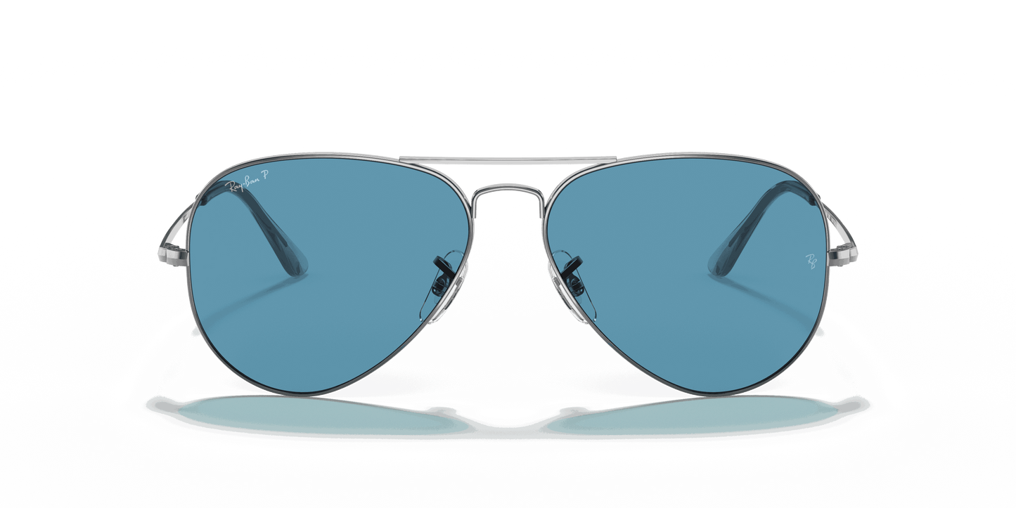 [Blue Lenses, Polished Gunmetal Frame]