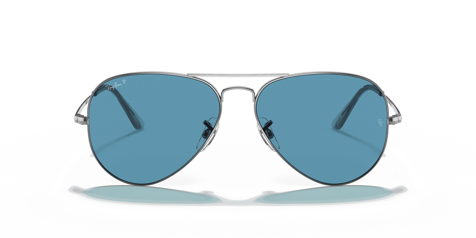 [Blue Lenses, Polished Gunmetal Frame]