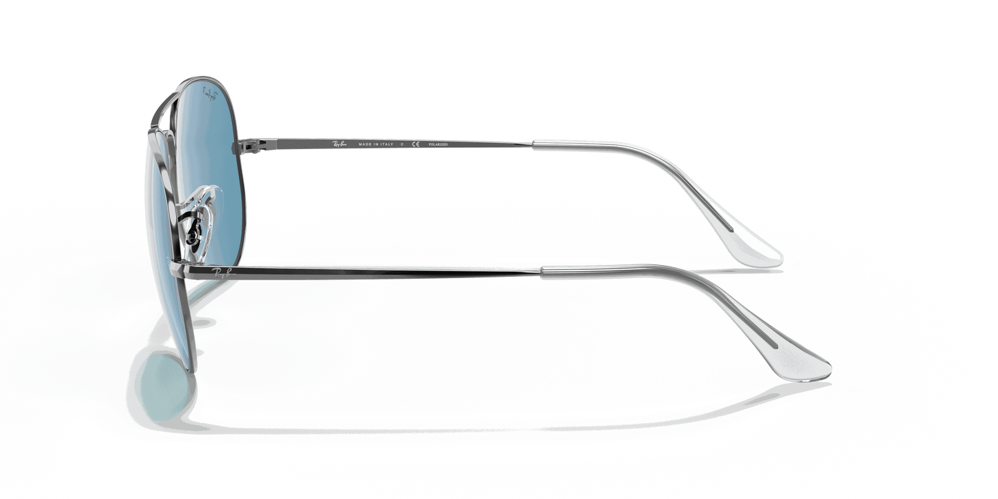 [Blue Lenses, Polished Gunmetal Frame]