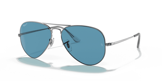 [Blue Lenses, Polished Gunmetal Frame]