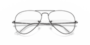 Clear Lenses, Polished Gunmetal Frame