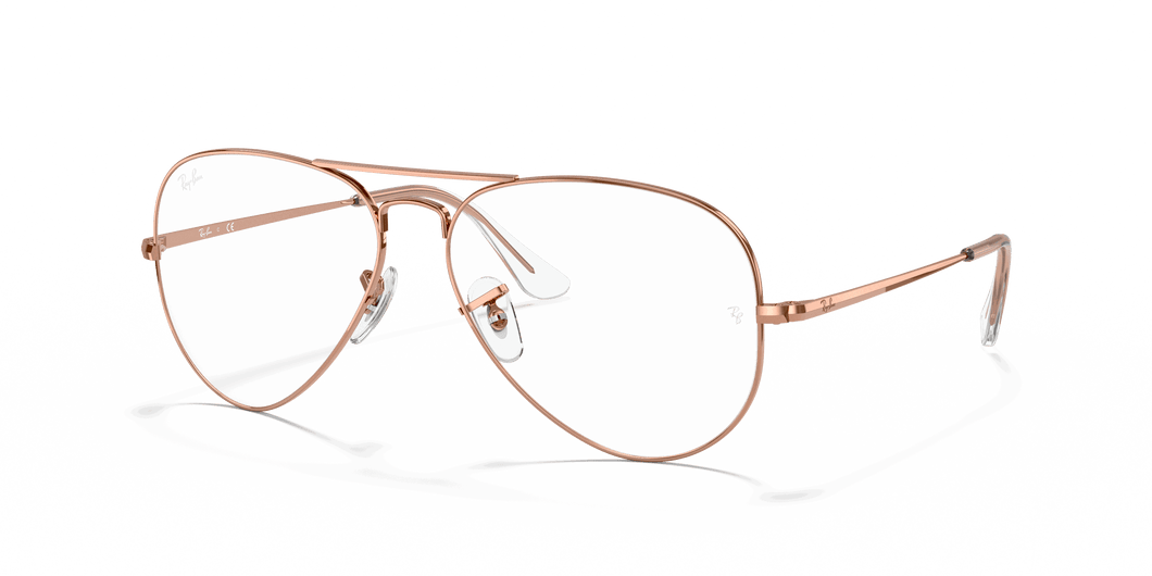 [Clear Lenses, Polished Rose Gold Frame]