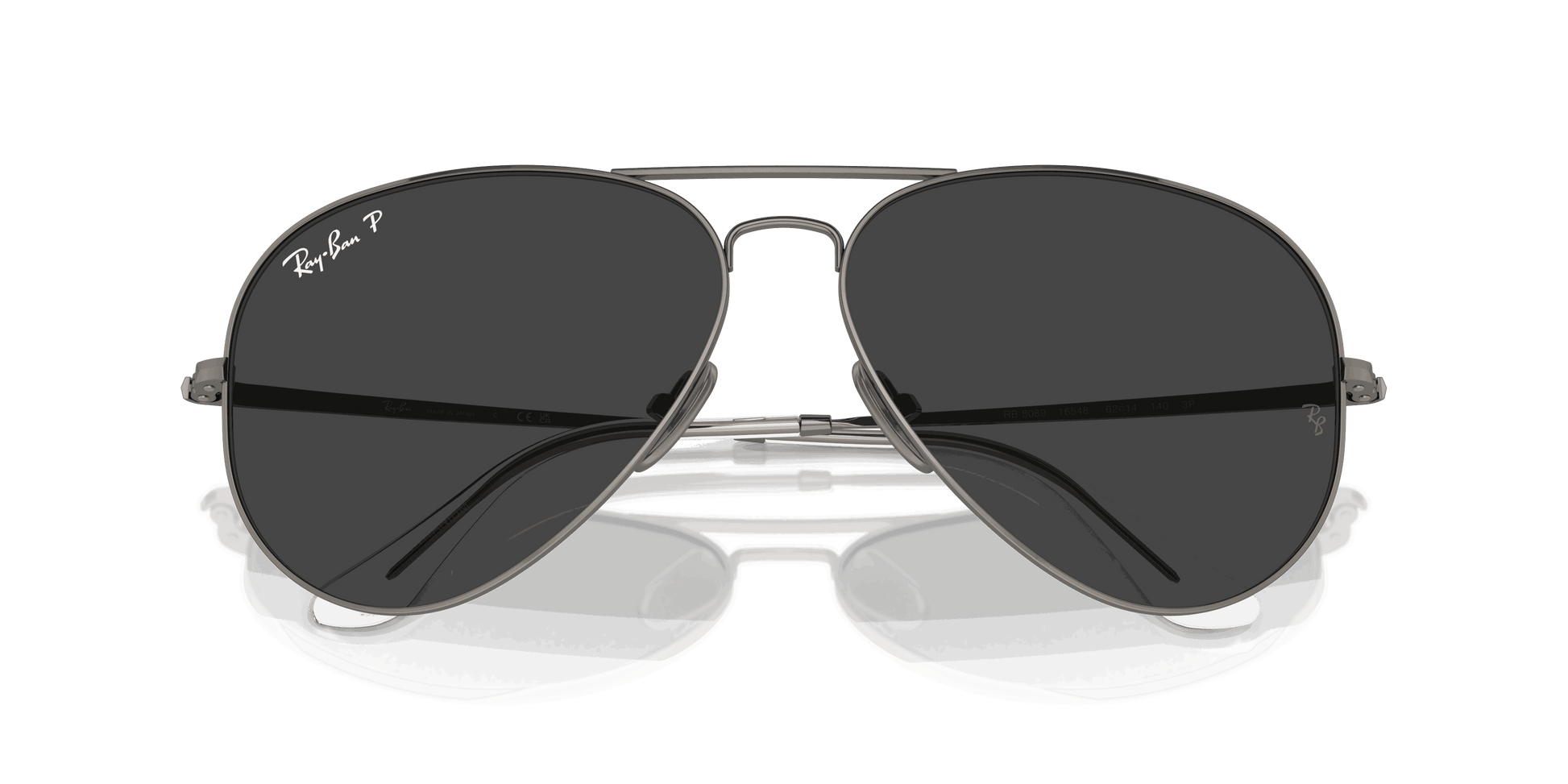 [Black Lenses, Polished Gunmetal Frame]