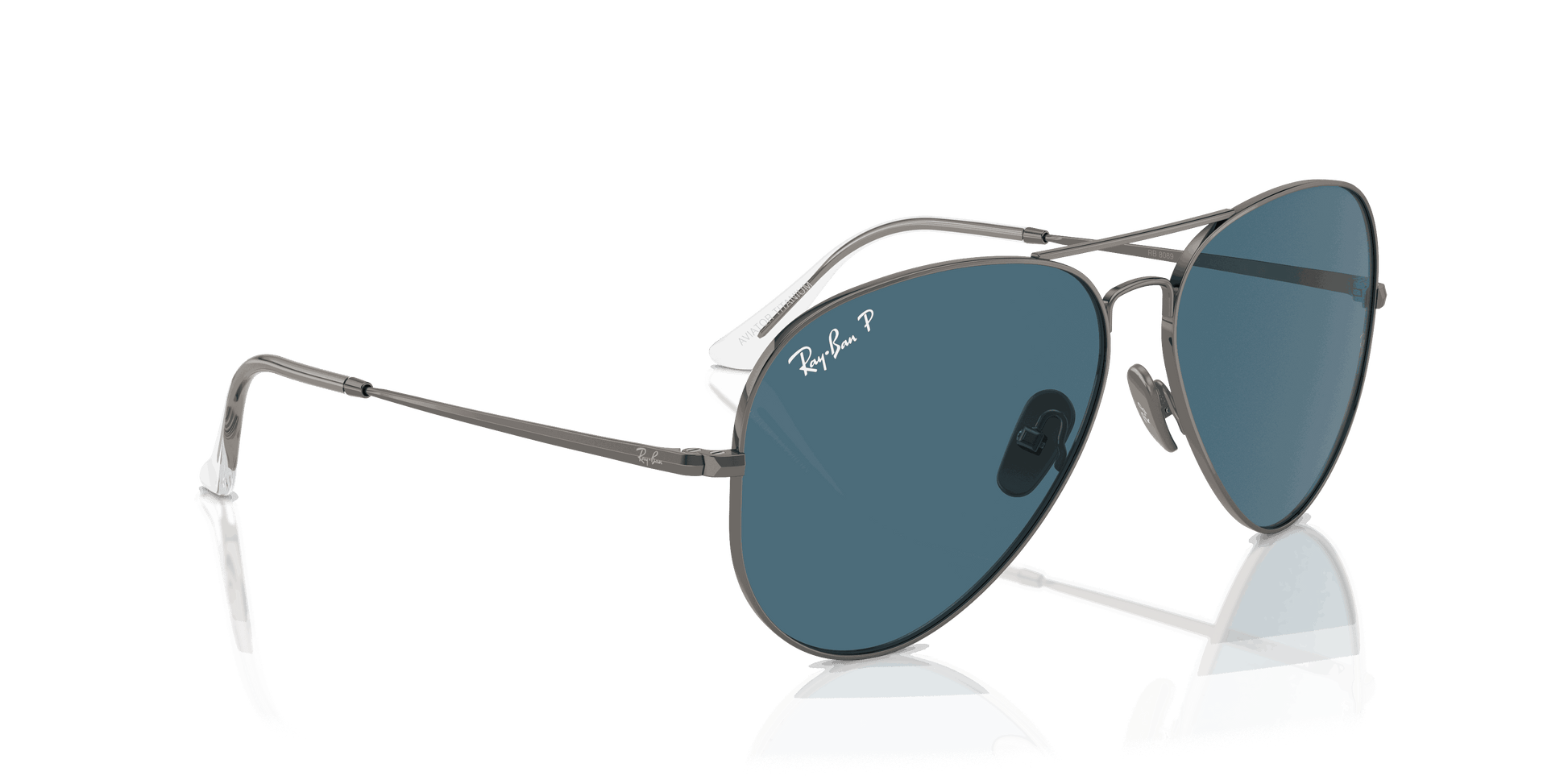 [Blue Lenses, Polished Gunmetal Frame]