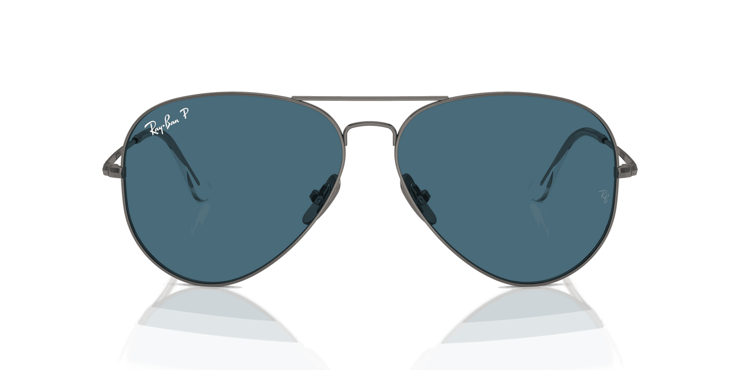 [Blue Lenses, Polished Gunmetal Frame]