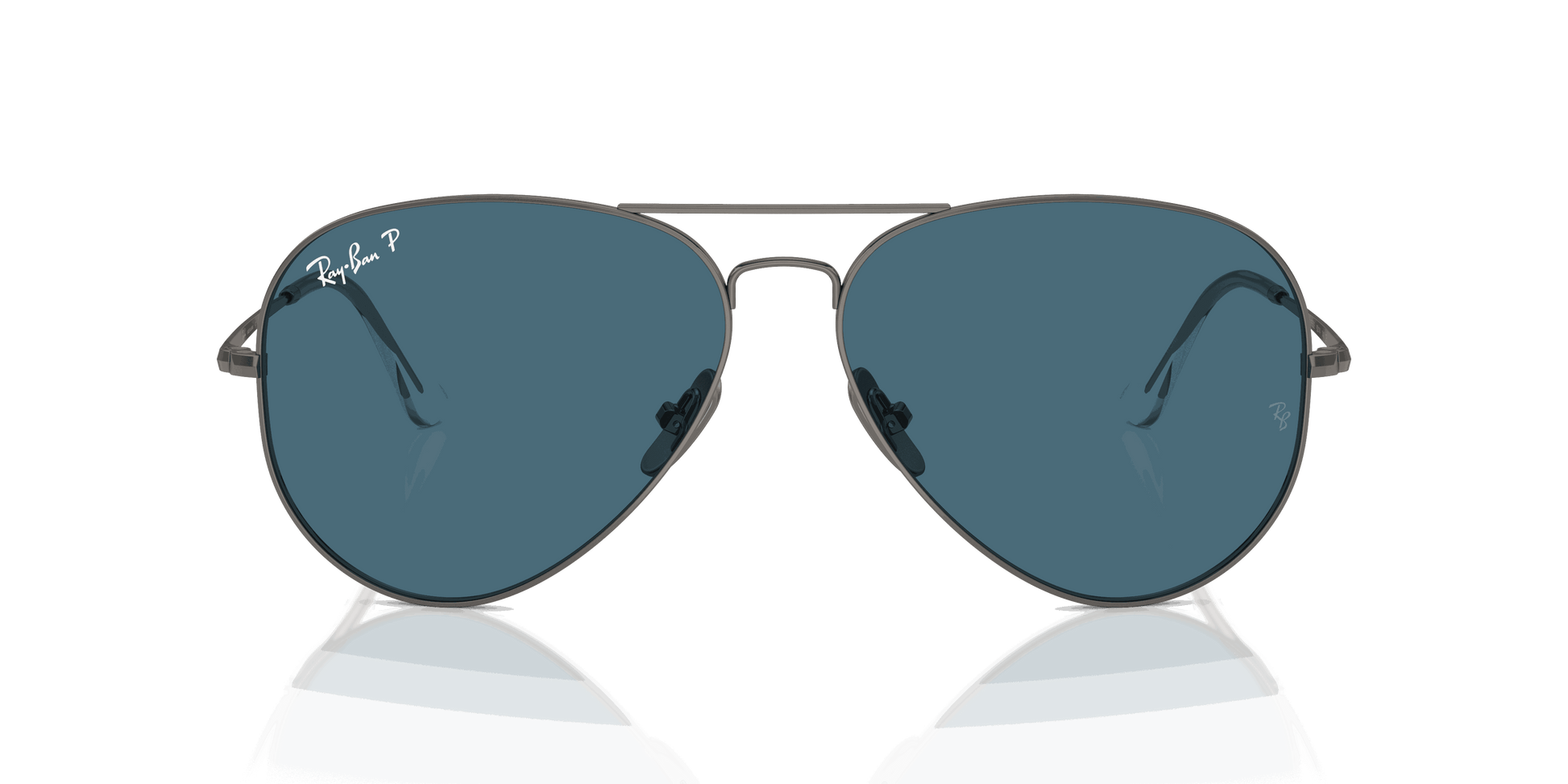 [Blue Lenses, Polished Gunmetal Frame]