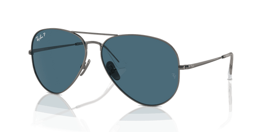 [Blue Lenses, Polished Gunmetal Frame]